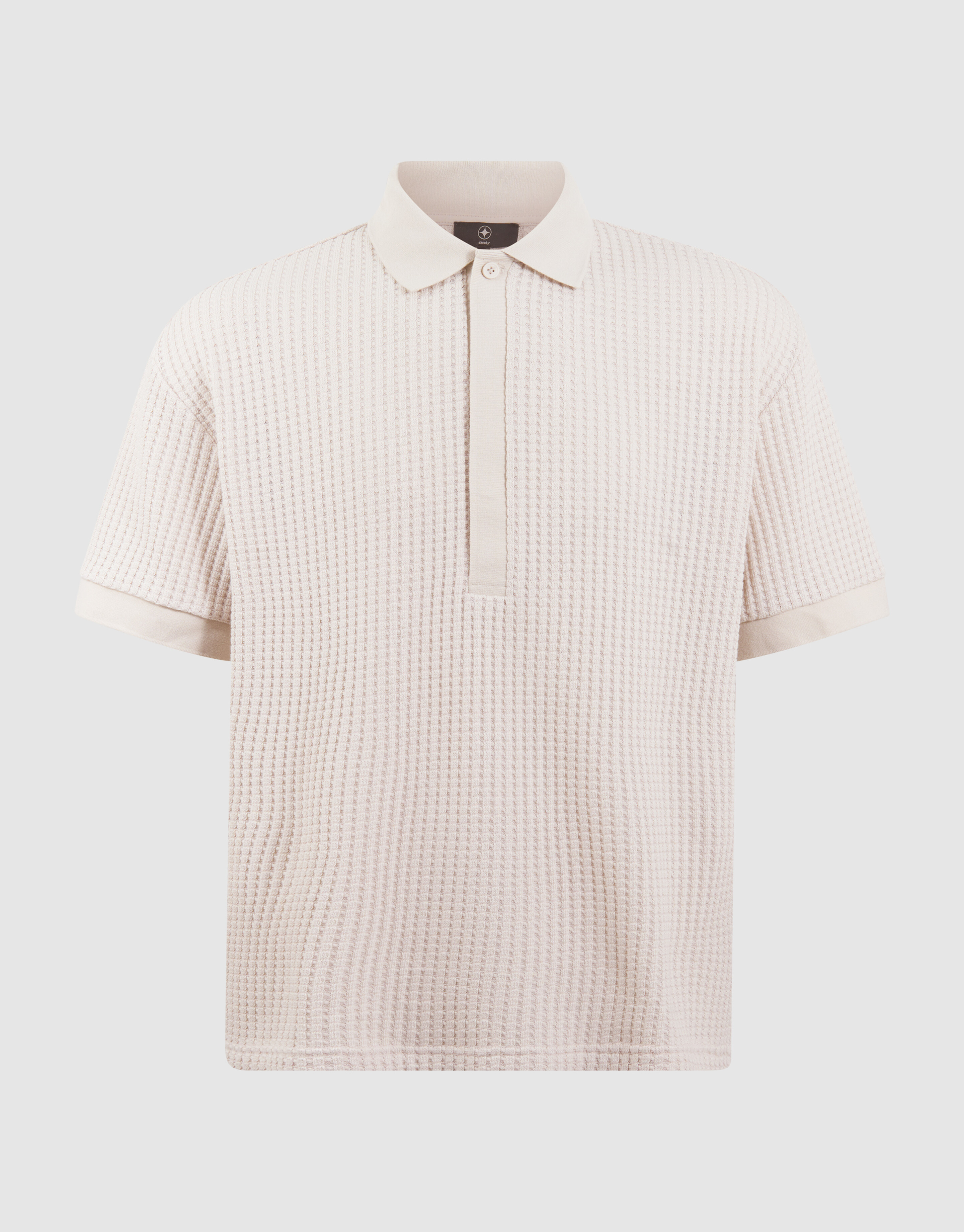 Schweres Waffel-Poloshirt Sand SHOEBY MEN