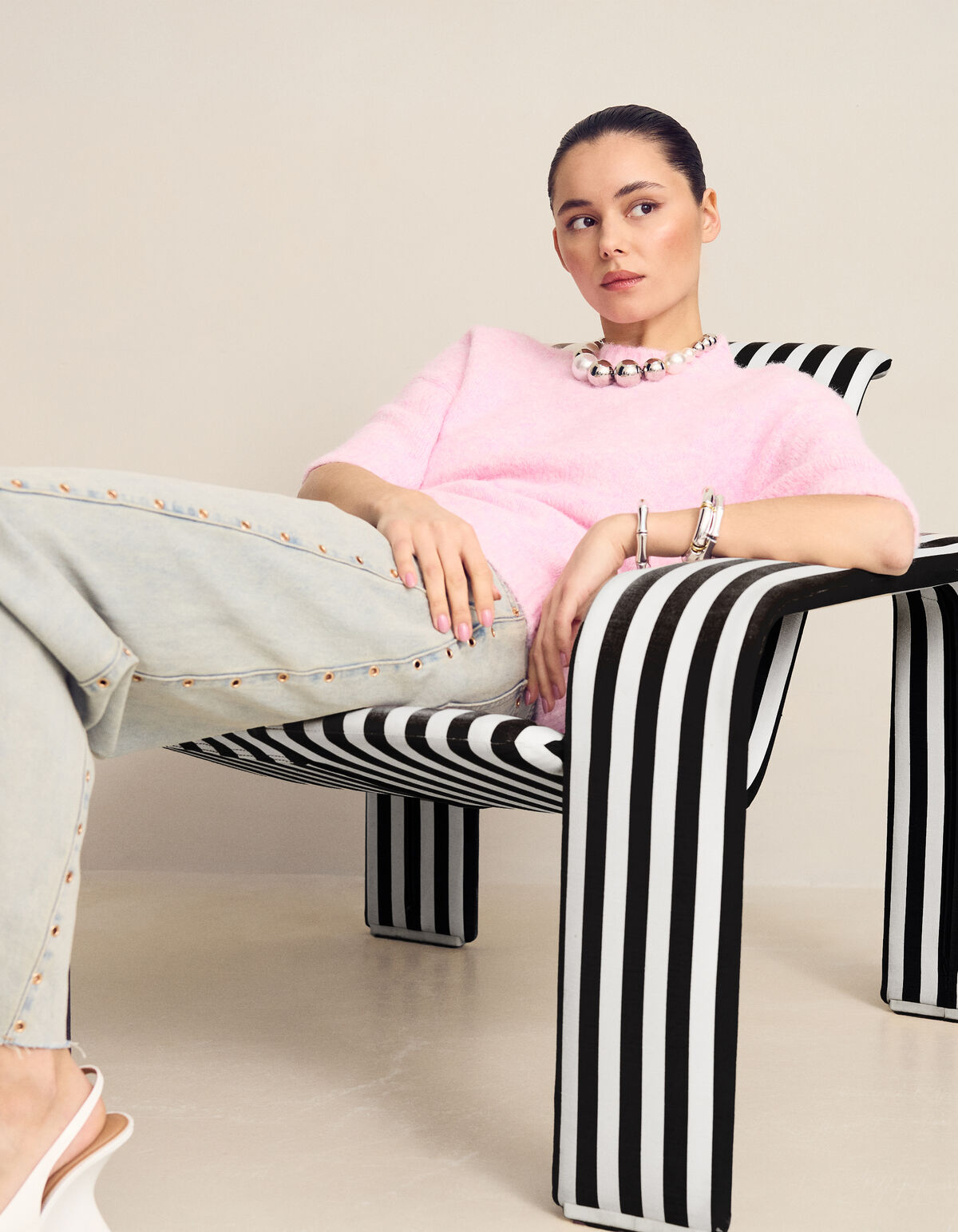 Jeans mit &Ouml;senverschluss, gebleicht SHOEBY WOMEN