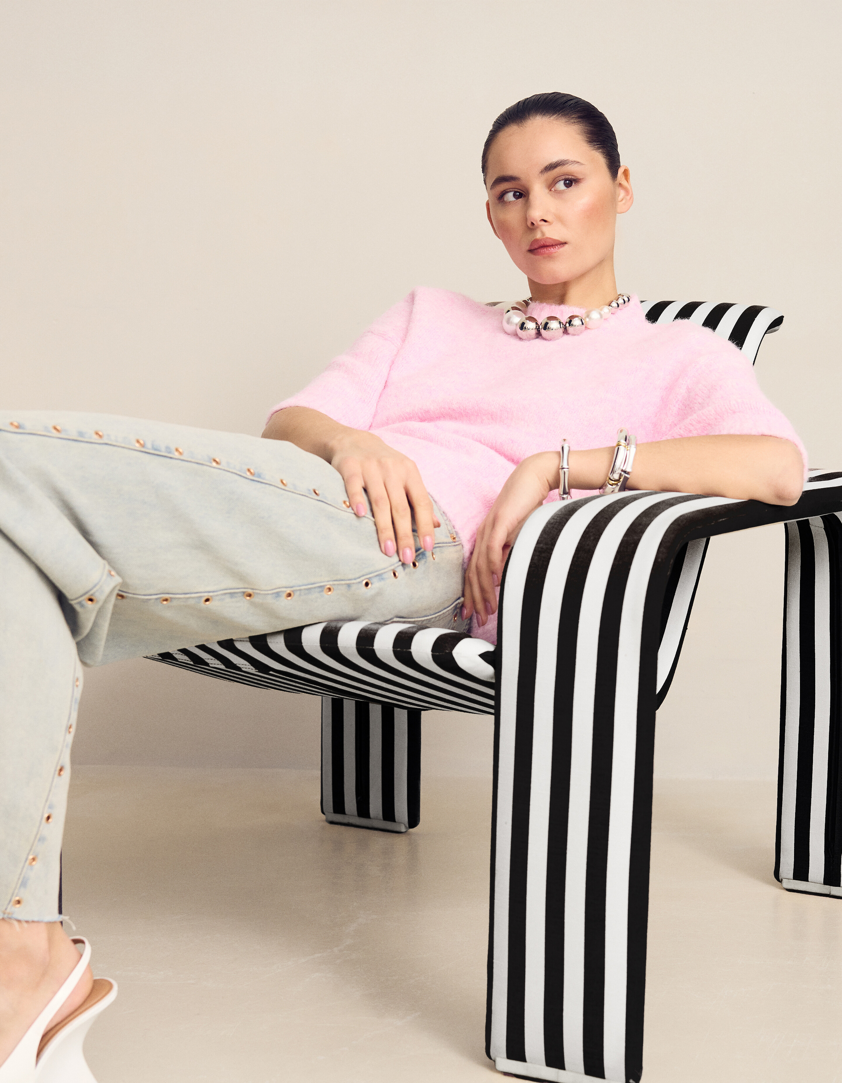 Jeans mit &Ouml;senverschluss, gebleicht SHOEBY WOMEN