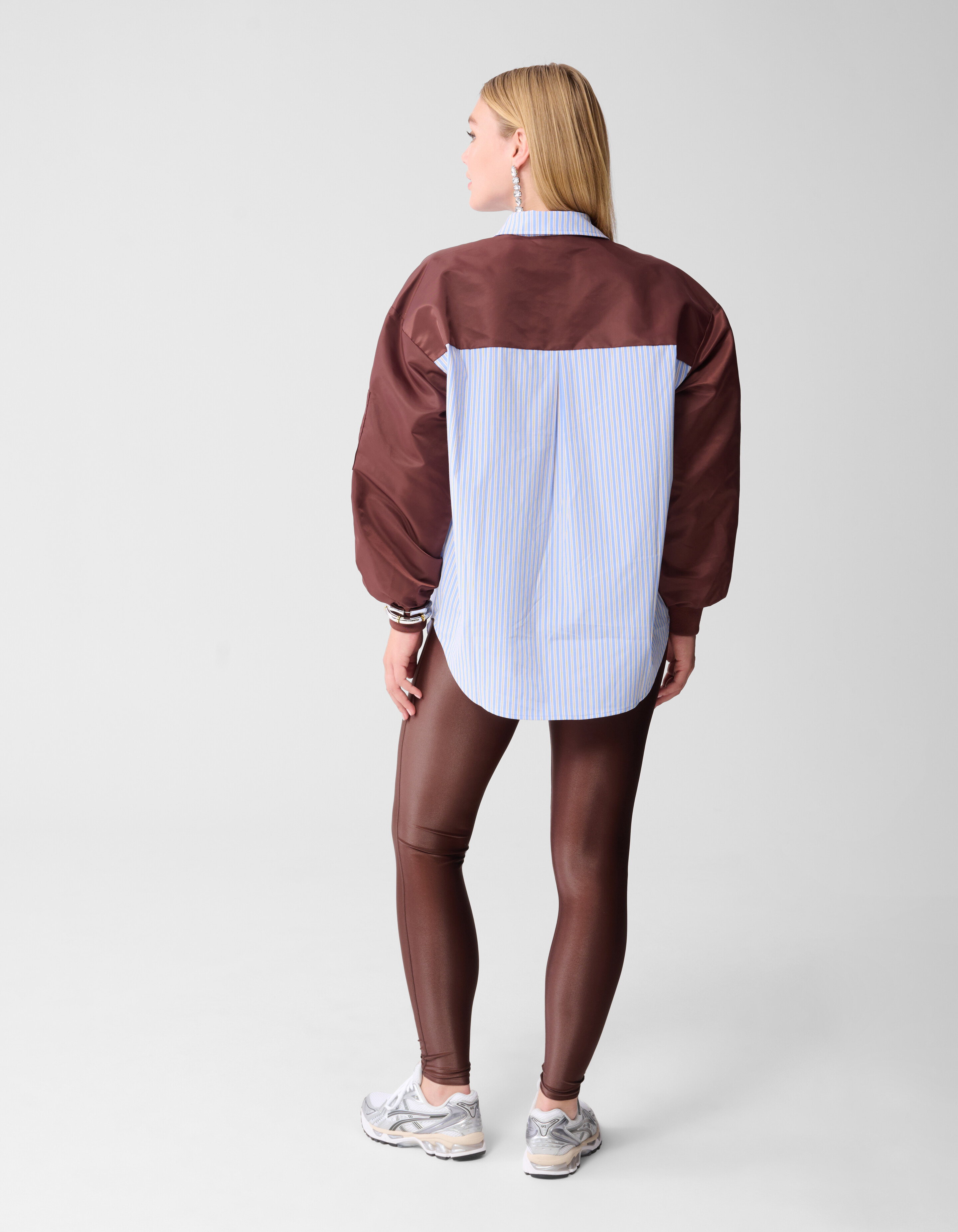 Gl&auml;nzende Leggings Braun SHOEBY WOMEN