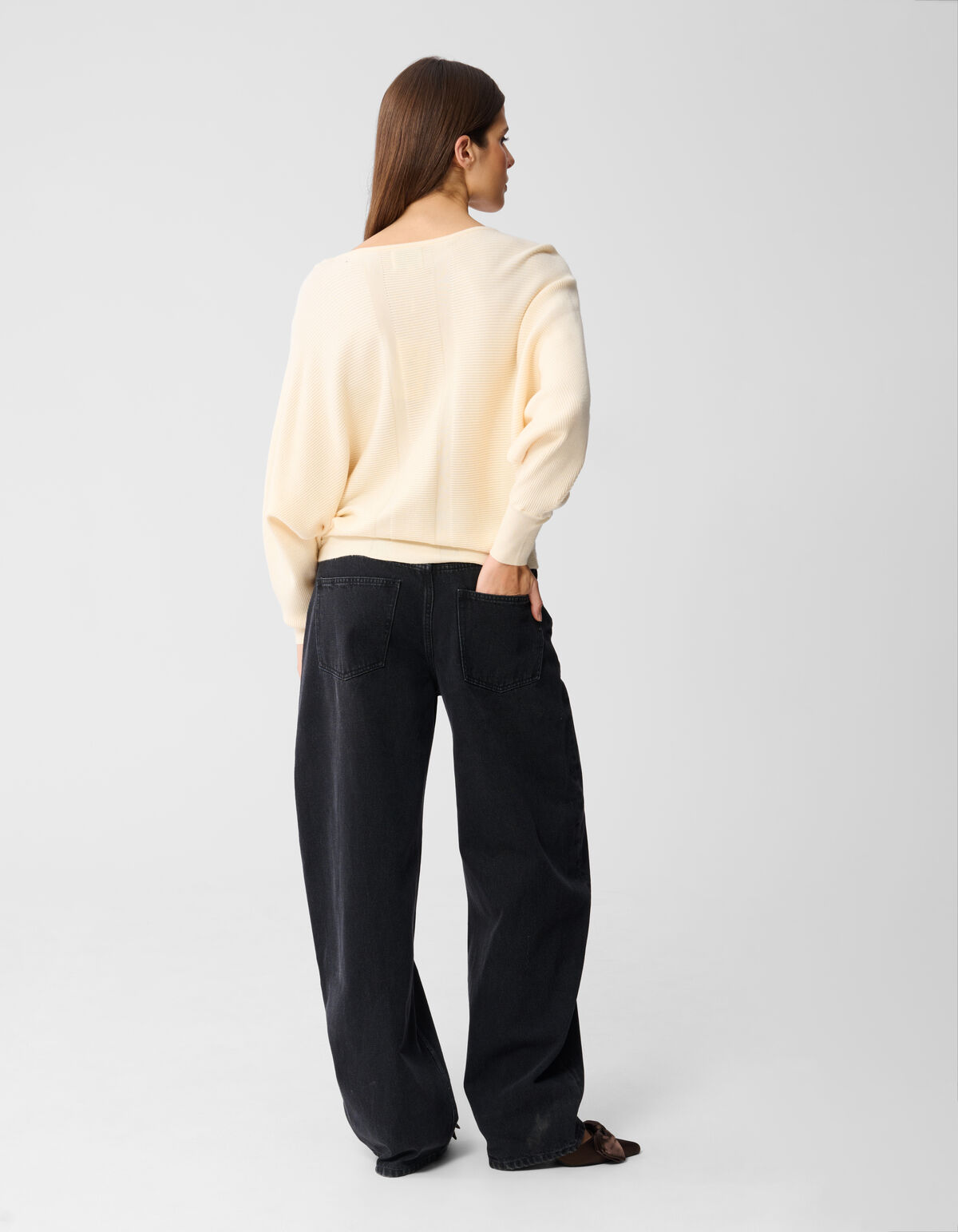 &Uuml;bergro&szlig;er Pullover Off White SHOEBY WOMEN