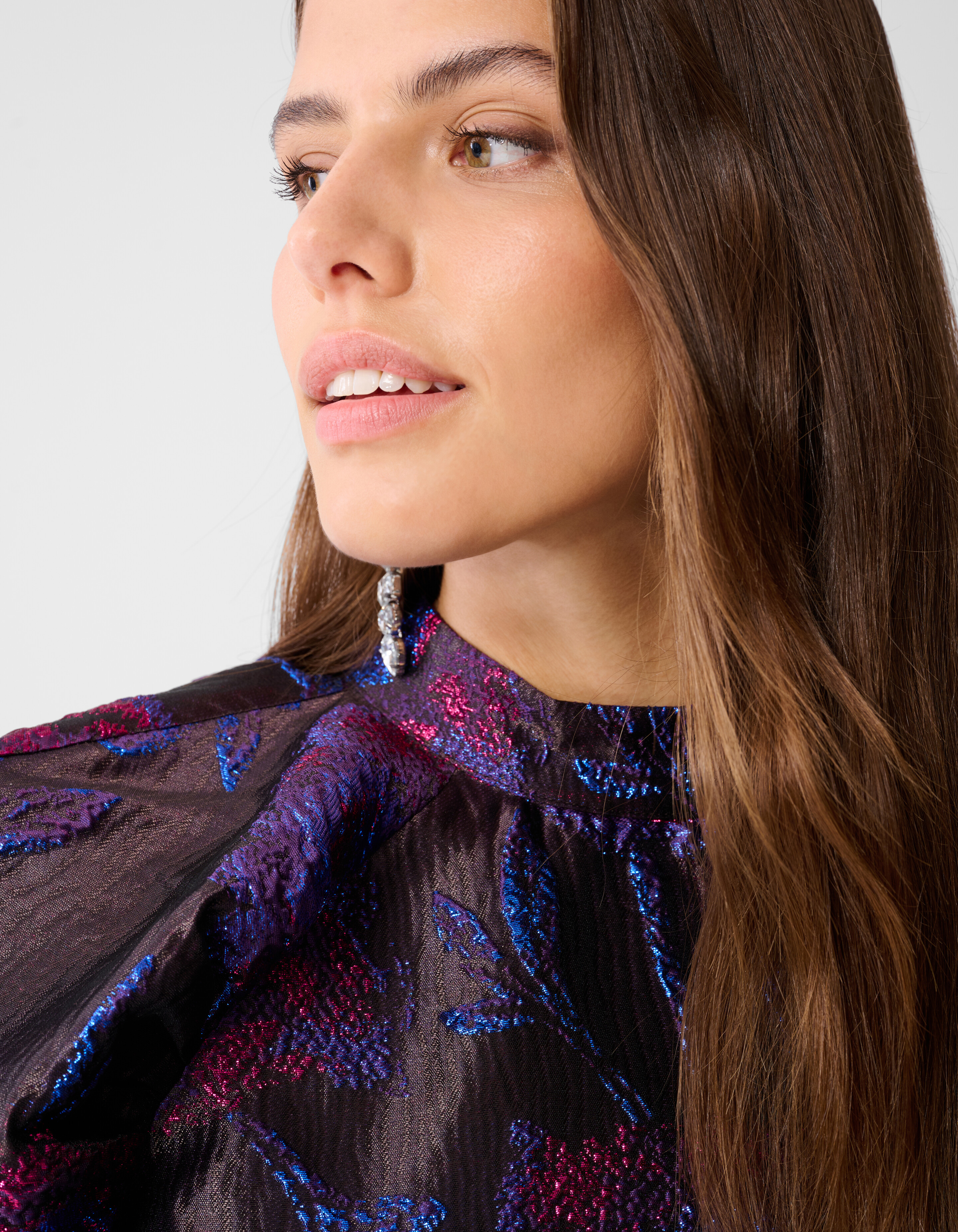 Jacquard-Minikleid Lila/Schwarz SHOEBY WOMEN