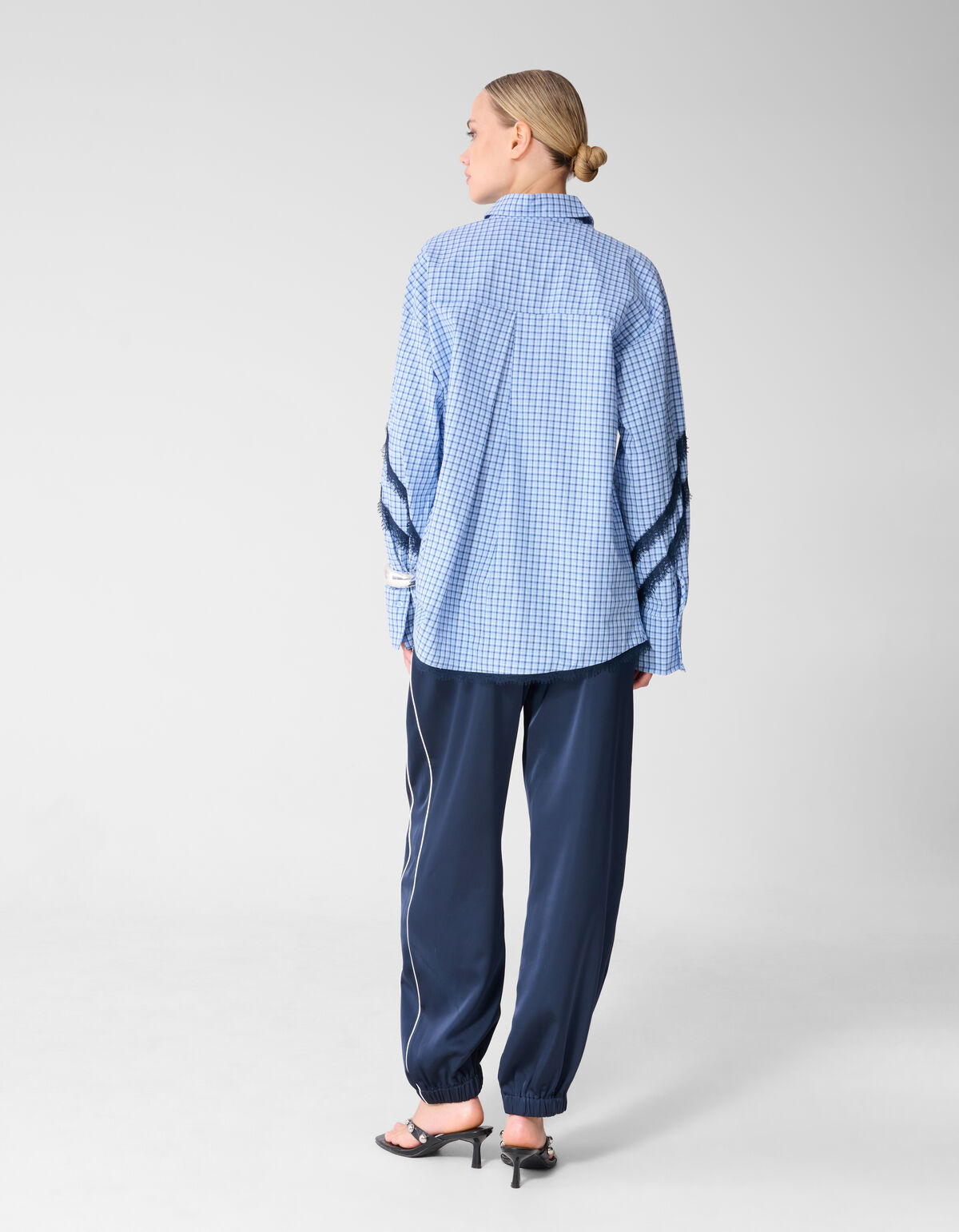 Satin Kontrast Jogger Dunkelblau SHOEBY WOMEN