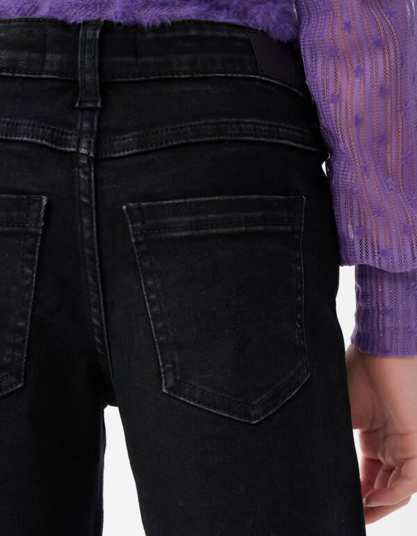 Strass Herz Straight Fit Jeans Schwarz SHOEBY GIRLS