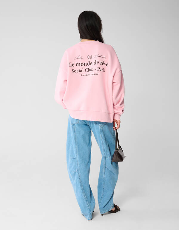 Social Club Artwork Pullover Rosa SHOEBY WOMEN