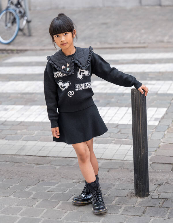 Strick-Minirock Schwarz SHOEBY GIRLS