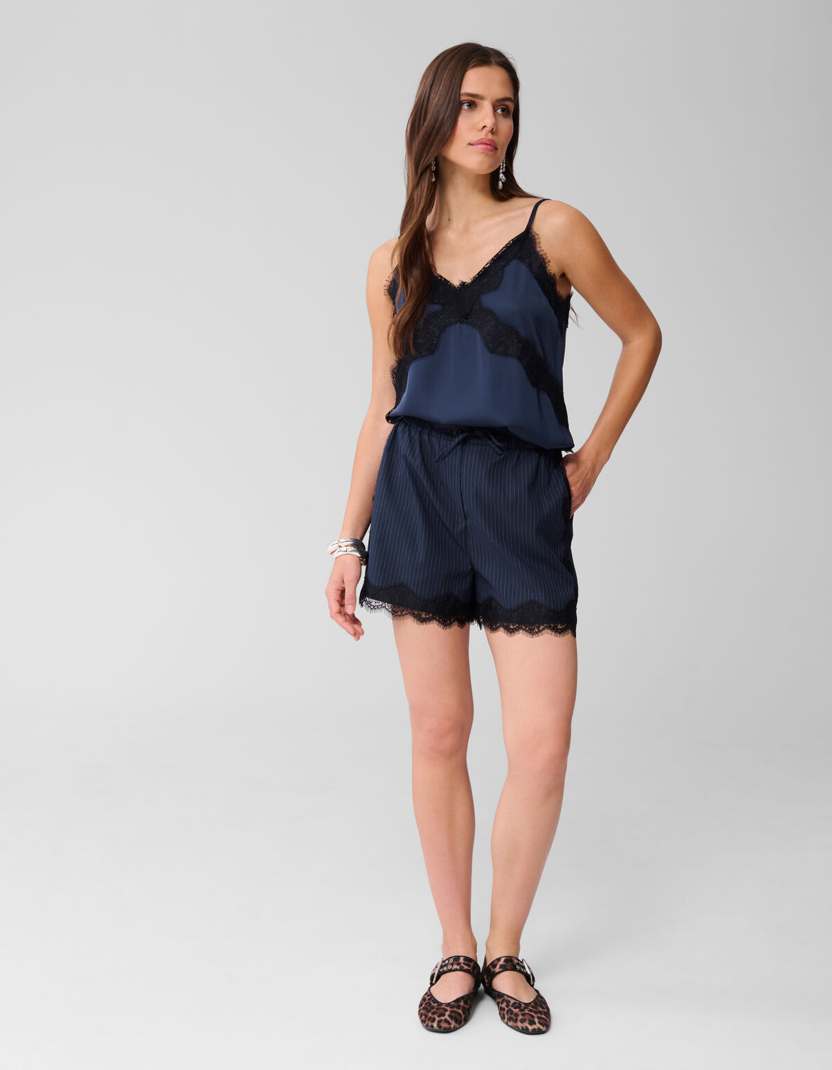 Spitzenoberteil Dunkelblau SHOEBY WOMEN