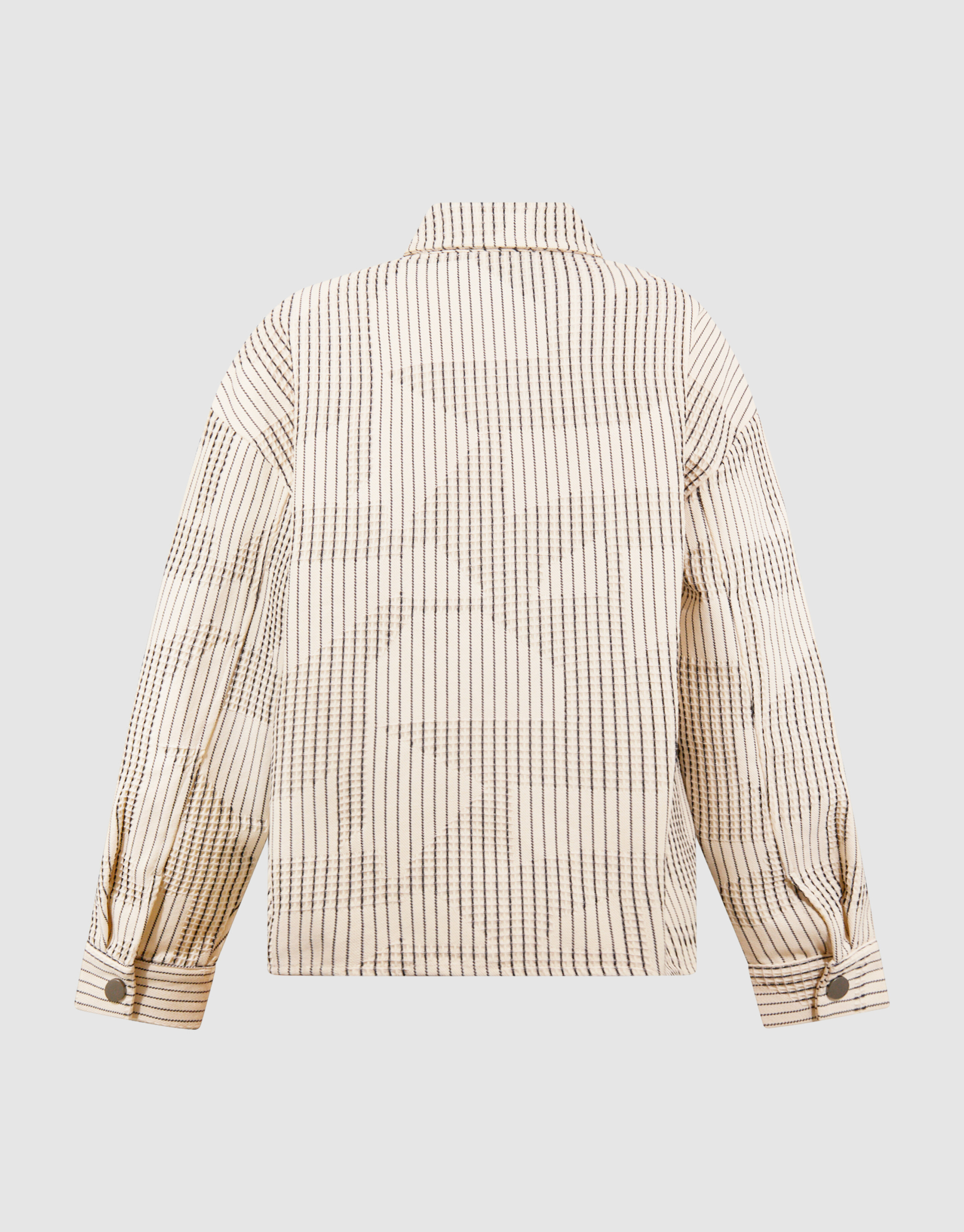 Waffle-Stripe-Overshirt Gebrochen Wei&szlig; SHOEBY BOYS