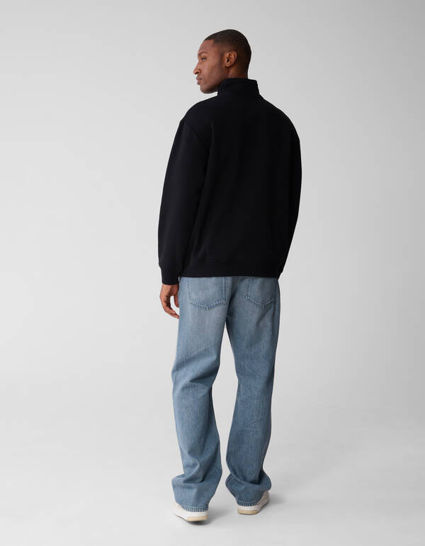 Halbzippullover Schwarz SHOEBY MEN