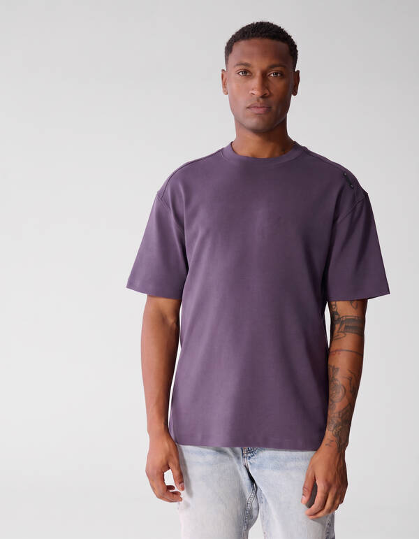 Basic Label T-Shirt Lila SHOEBY MEN
