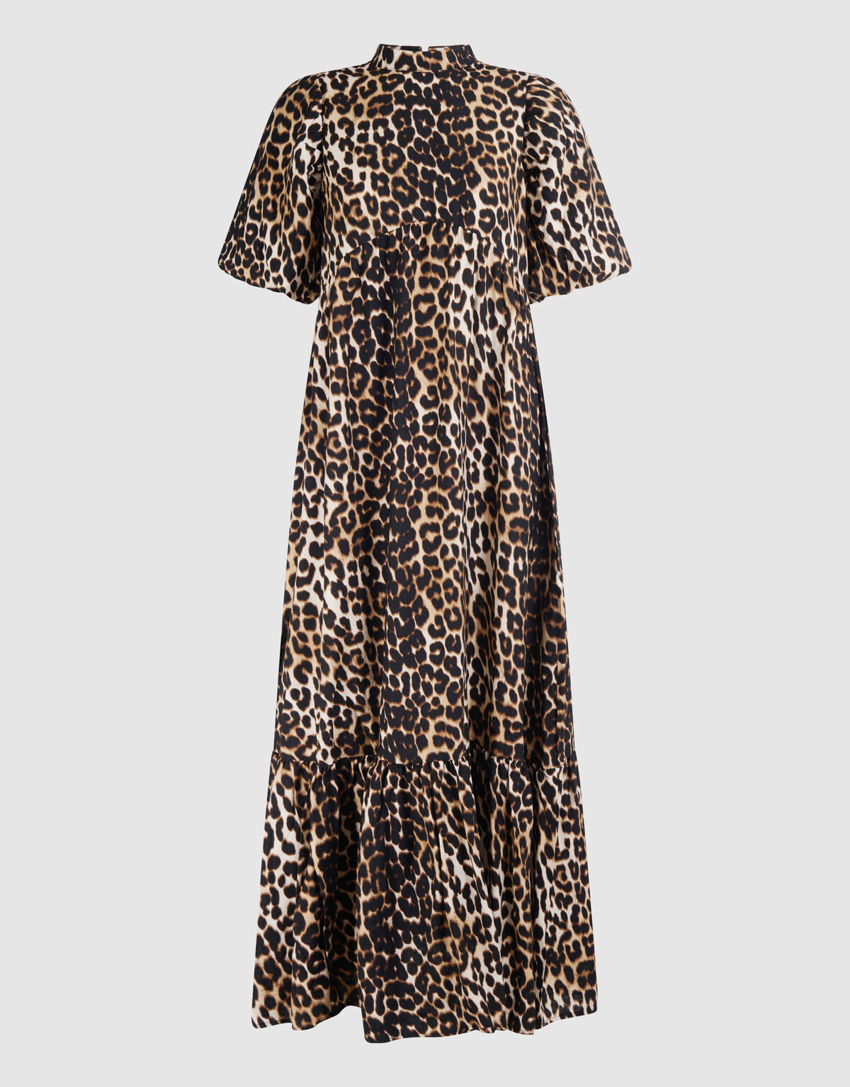 R&uuml;schen Leoparden Maxi Kleid Braun SHOEBY WOMEN