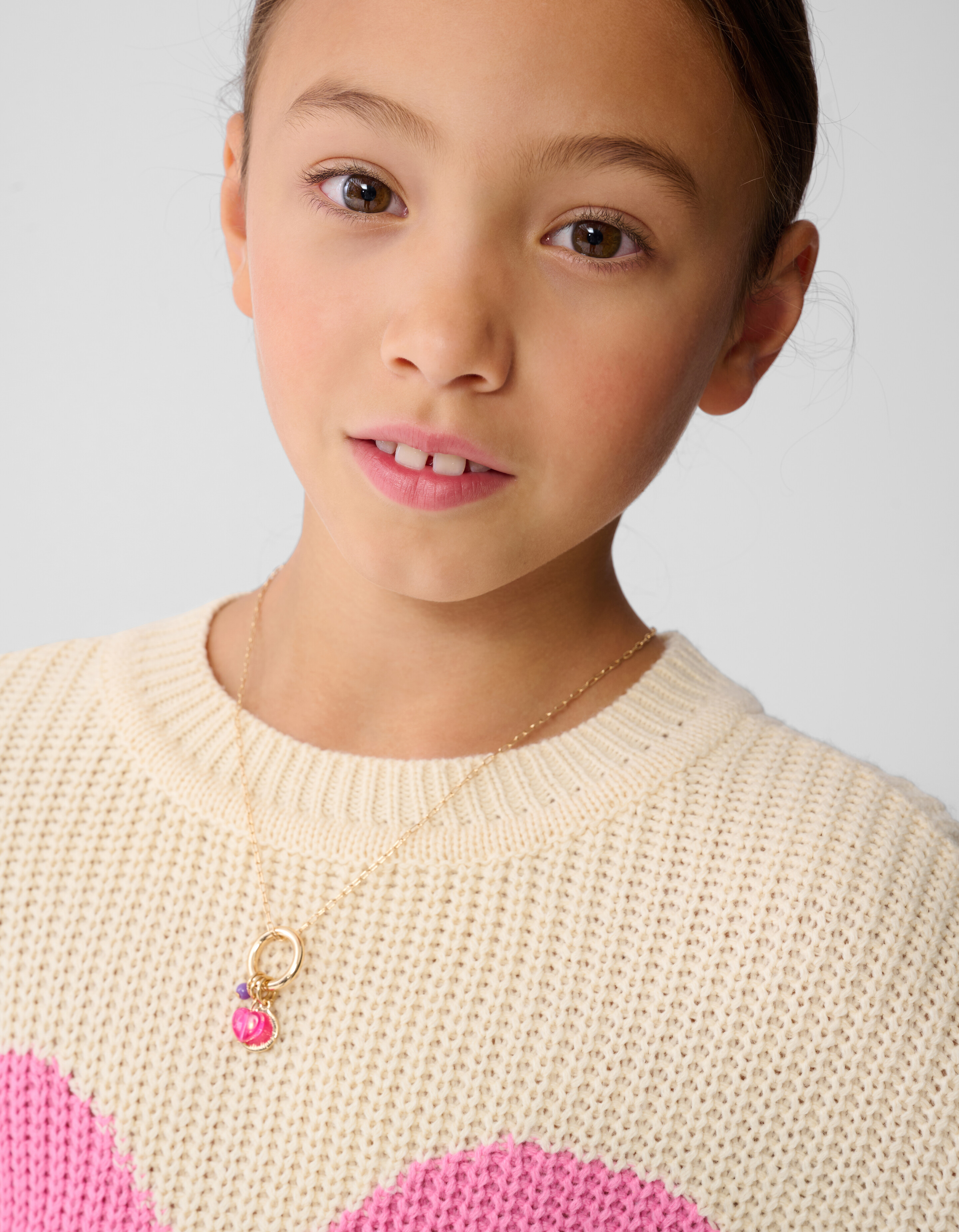 Pullover mit gro&szlig;em Herz Sand SHOEBY GIRLS