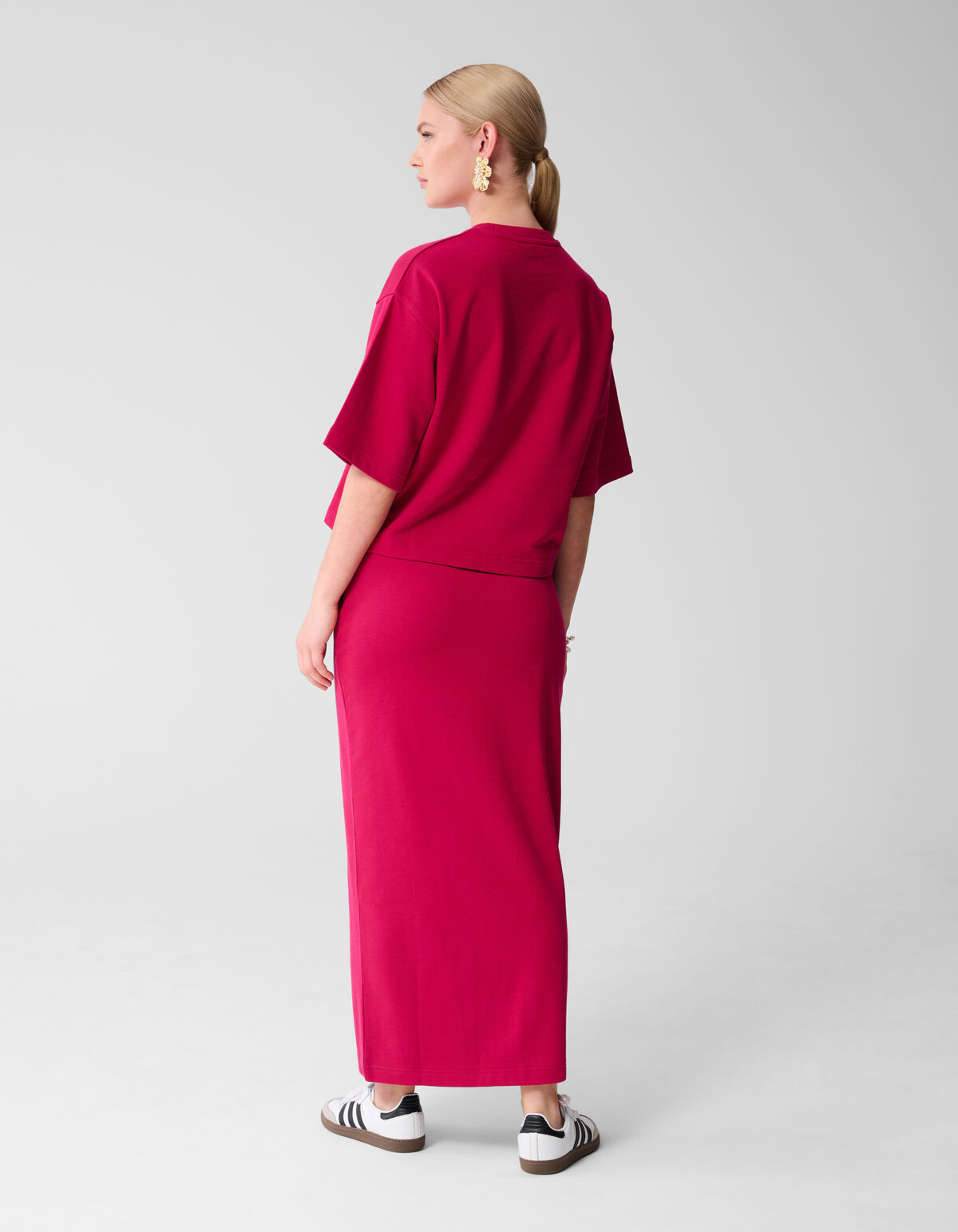 Übergroßes Sweat-T-Shirt Roze/Rood SHOEBY WOMEN