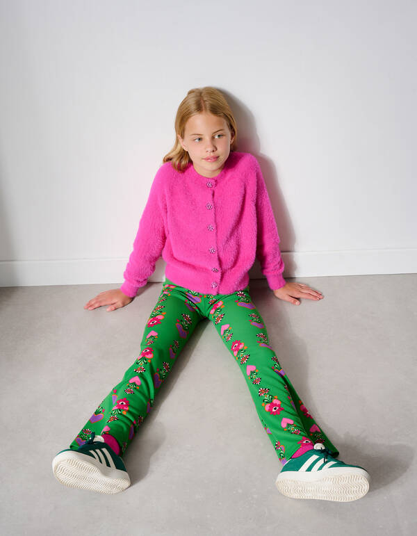 Bedruckte ausgestellte Rippen-Leggings von Lizzy SHOEBY GIRLS