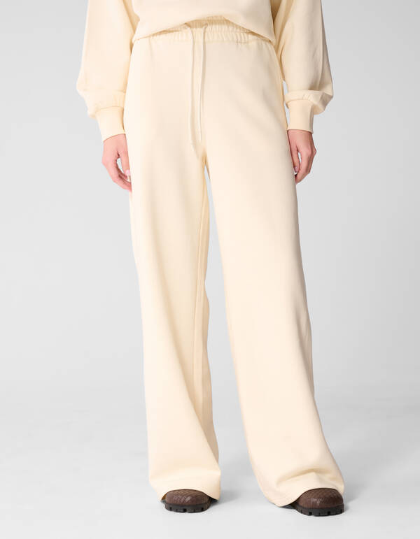 Weit geschnittene Jogginghose in gebrochenem Wei&szlig; SHOEBY WOMEN