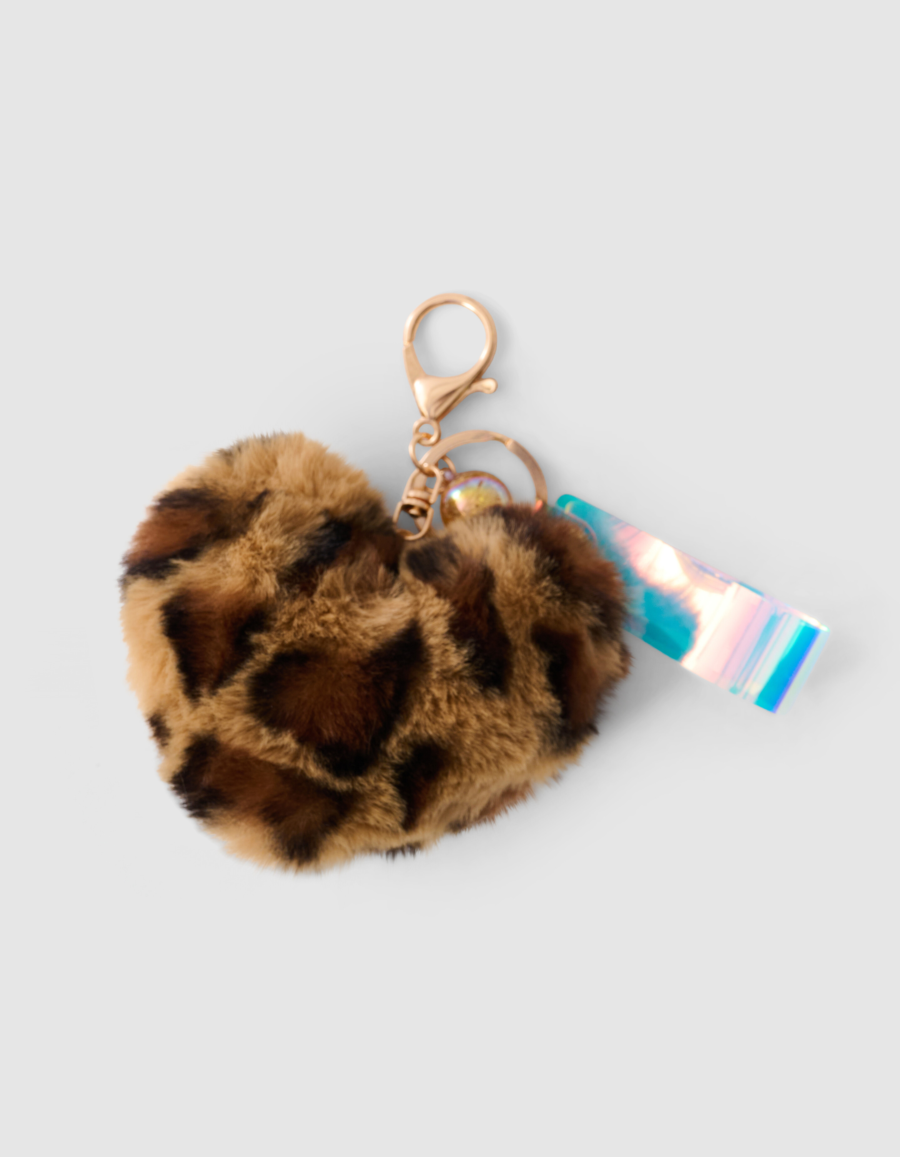 Pelz Leopard Schlüsselanhänger Braun SHOEBY ACCESSOIRES