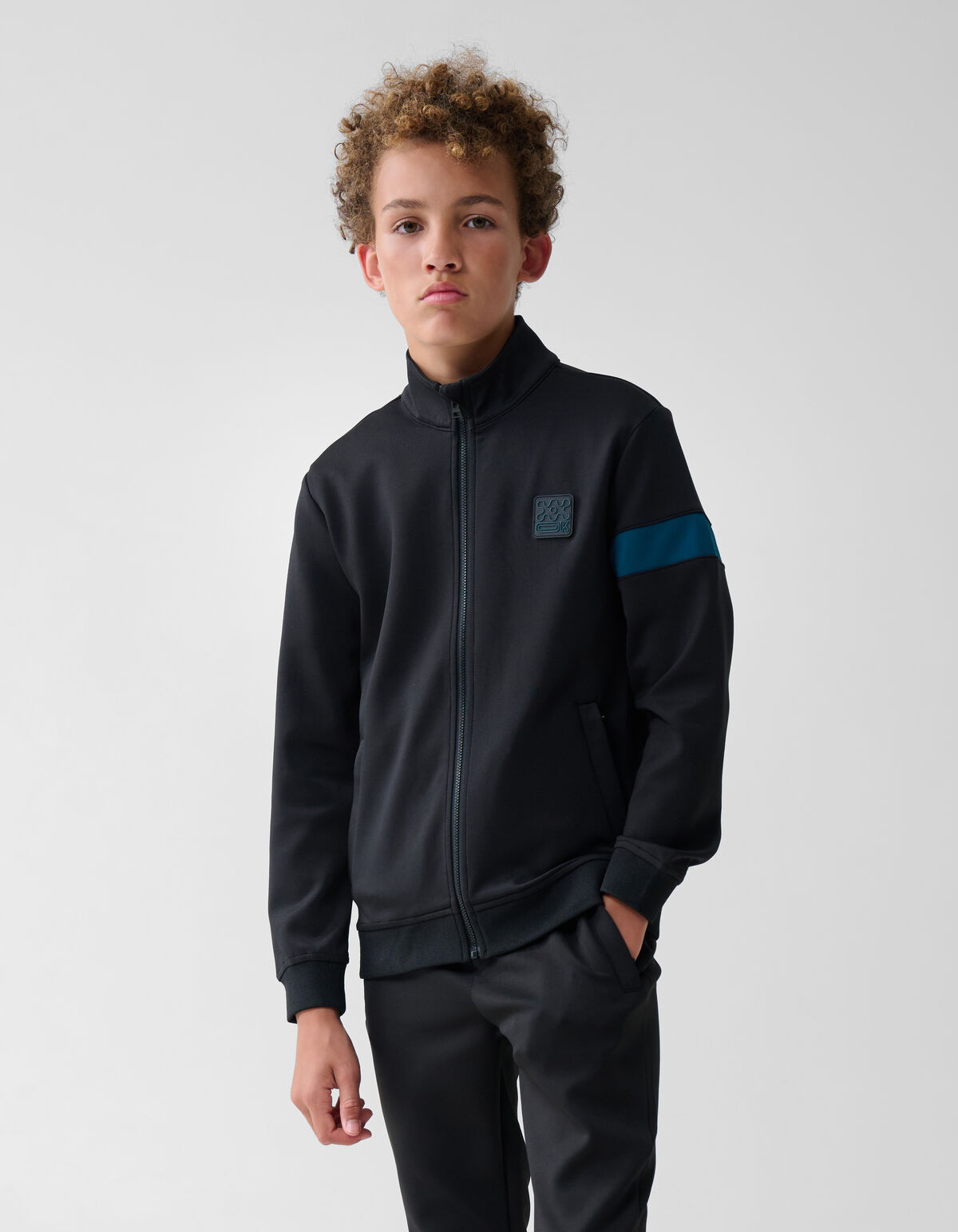 Label Strickjacke Schwarz SHOEBY BOYS
