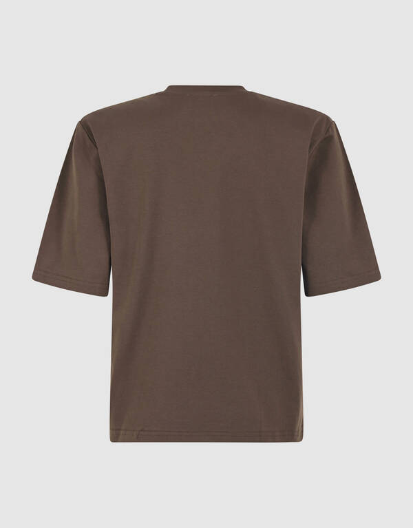 Shoulderpadded T-shirt Donkerbruin SHOEBY WOMEN