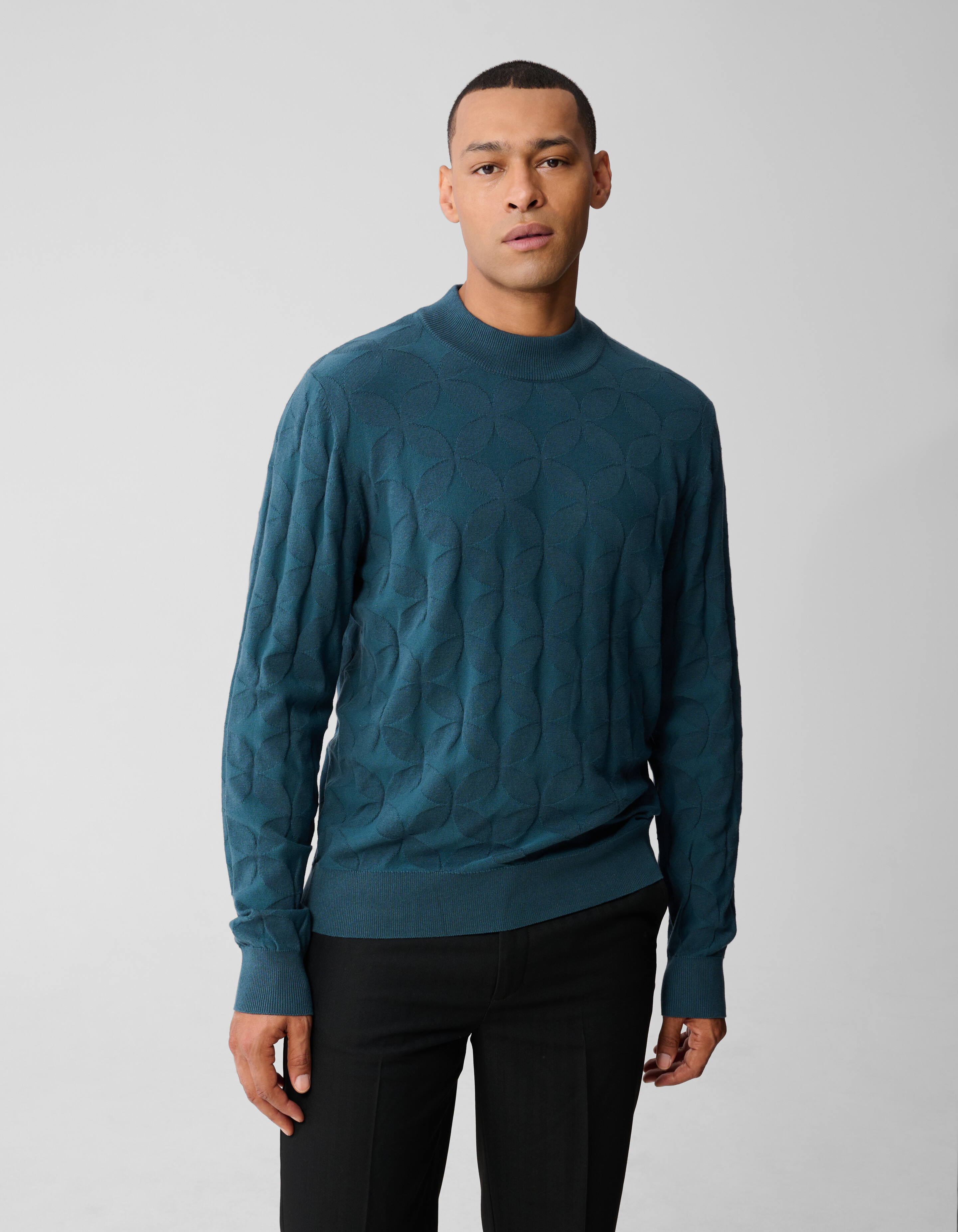 Glitzernder Strickpullover Blau SHOEBY MEN