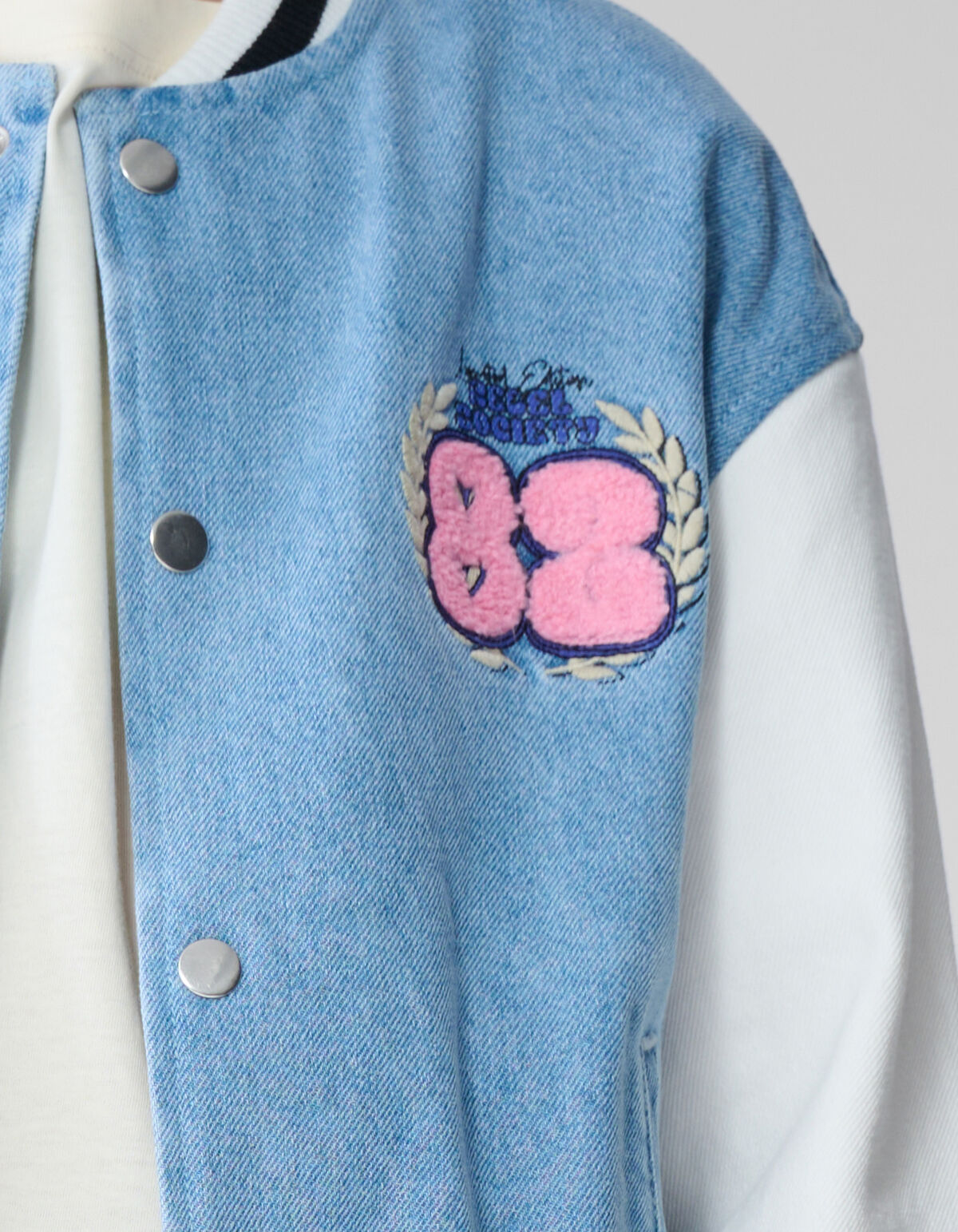 Varsity Denim Bomberjacke Blau SHOEBY GIRLS