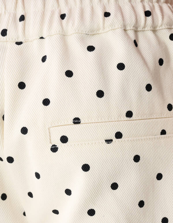 Polkadot Kurz Gebrochen Wei&szlig; SHOEBY GIRLS