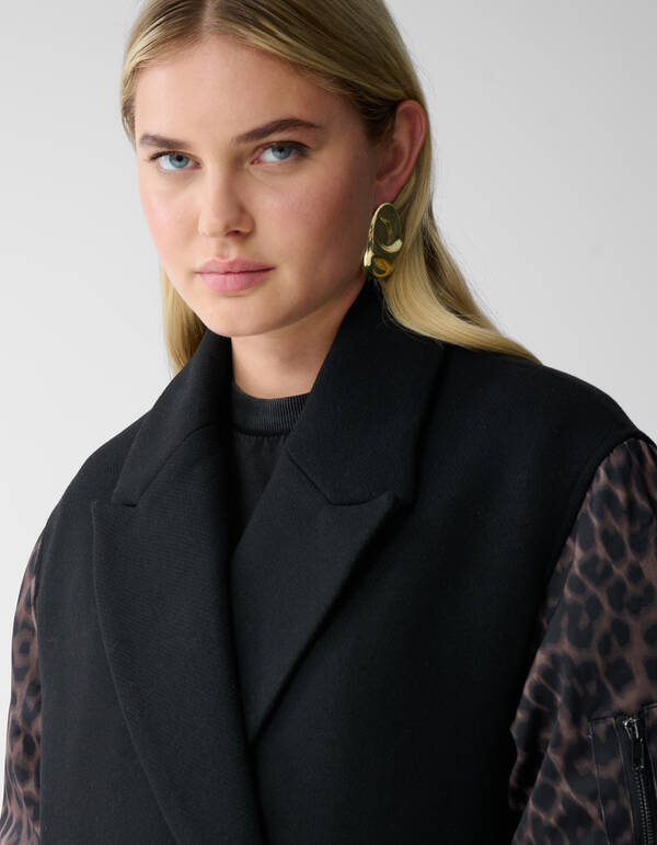 Jacquard Combi Bomberjacke Schwarz SHOEBY WOMEN