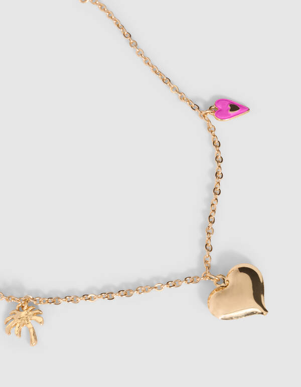 Palm Love Charm Halskette Gold SHOEBY ACCESSOIRES