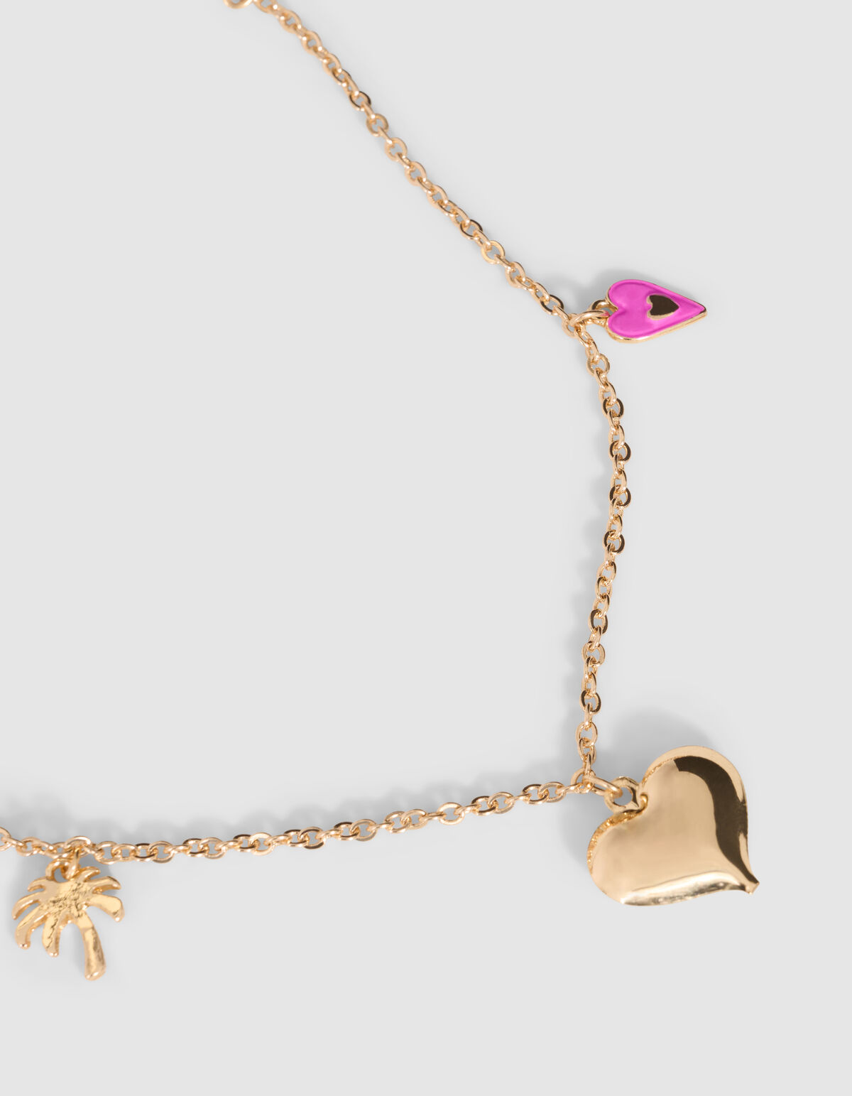 Palm Love Charm Halskette Gold SHOEBY ACCESSOIRES
