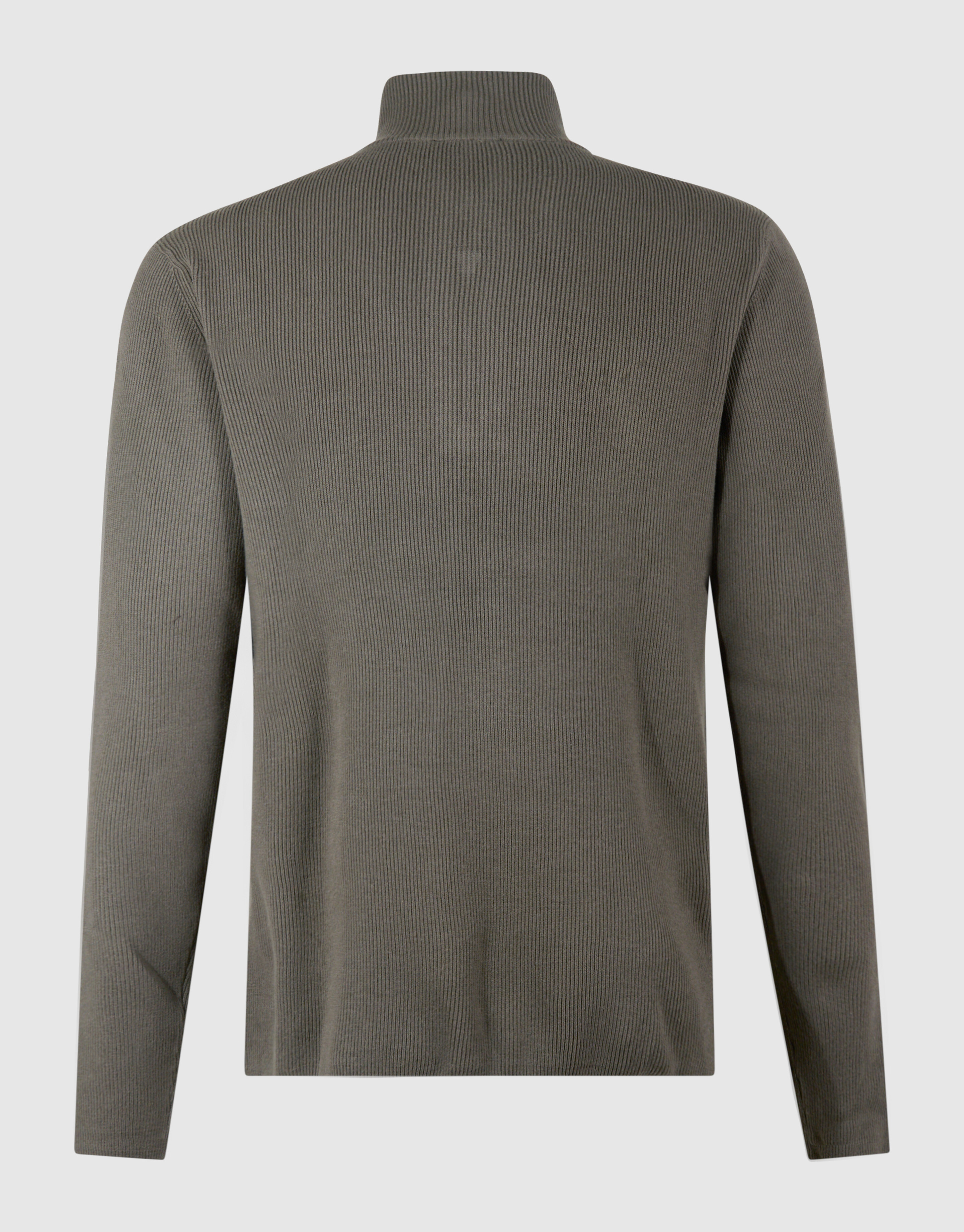Strickpullover mit halbem Reißverschluss in Grün SHOEBY MEN