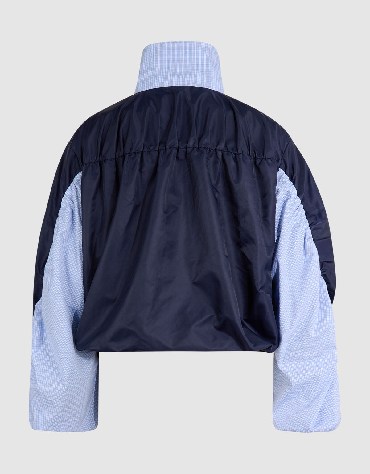 Karierte Satin-Bomberjacke Blau SHOEBY WOMEN