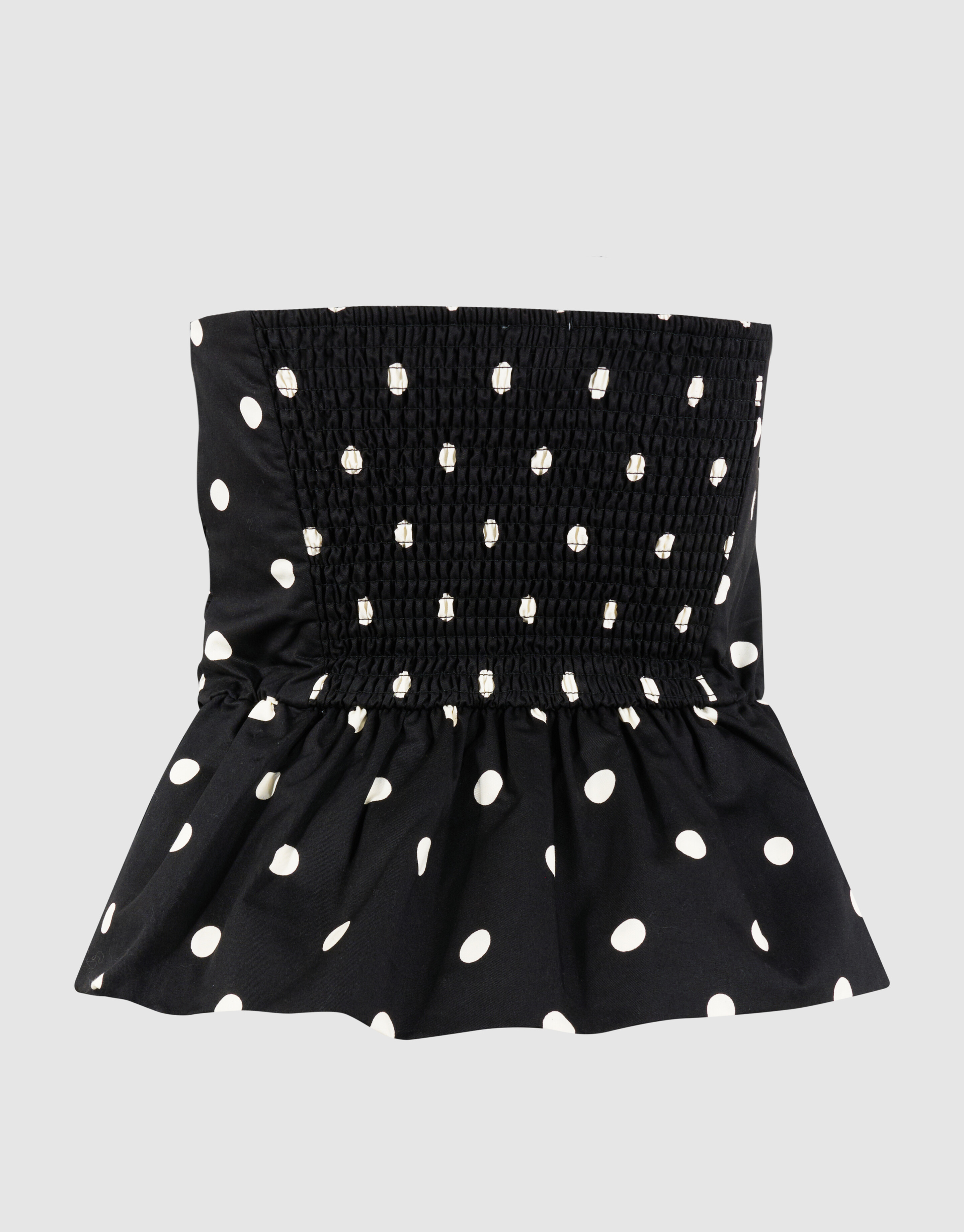 Strapless Polkadot Top Schwarz/Wei&szlig; SHOEBY WOMEN