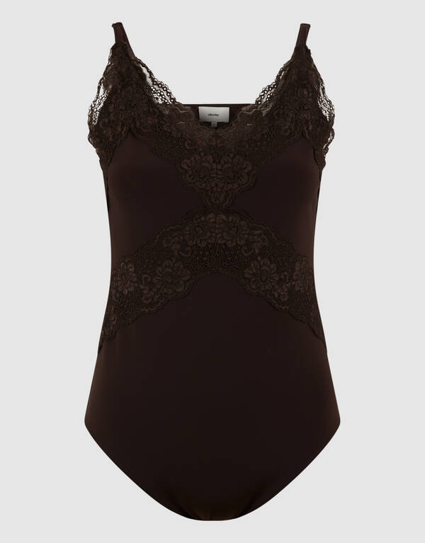 Kanten Body Donkerbruin SHOEBY WOMEN