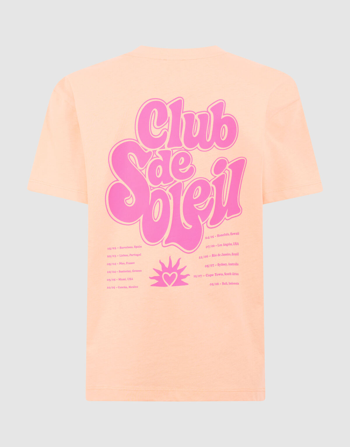 Club De Soleil Artwork T-Shirt Hellorange SHOEBY GIRLS