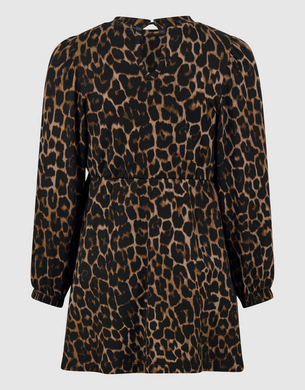 Gedrucktes Leopardenkleid Braun SHOEBY GIRLS