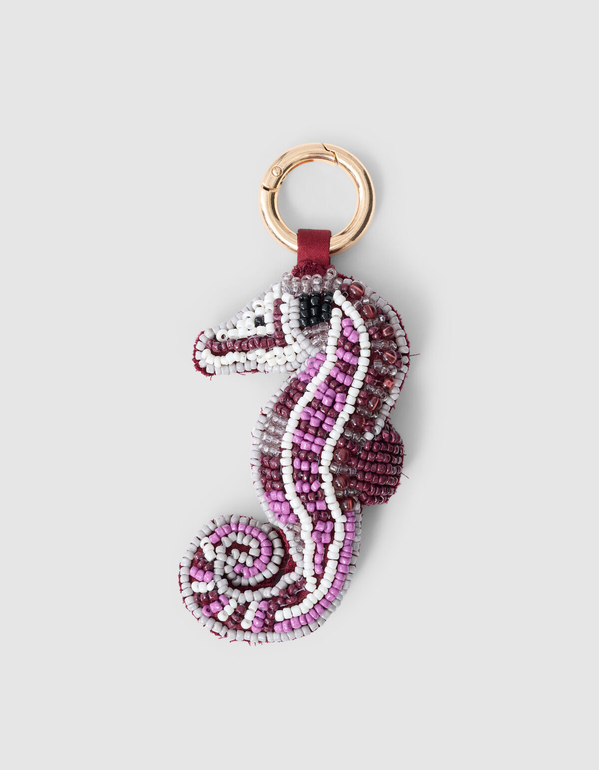 Perlen-Seepferdchen Taschenanhänger Dunkelrot SHOEBY ACCESSOIRES