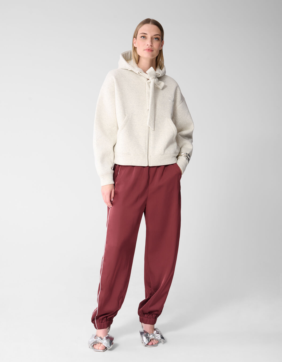 Oversized Hoodie-Weste Hellgrau SHOEBY WOMEN