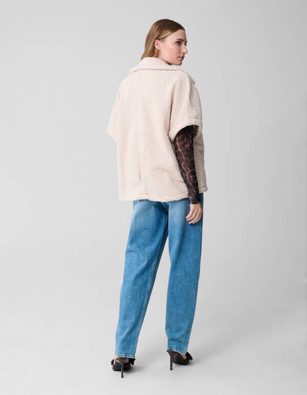 &Uuml;bergro&szlig;e Teddy-Weste Gebrochen Wei&szlig; SHOEBY WOMEN