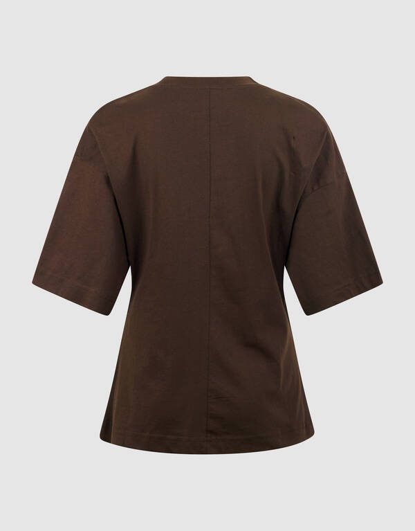 Oversized Knot T-Shirt Braun SHOEBY WOMEN