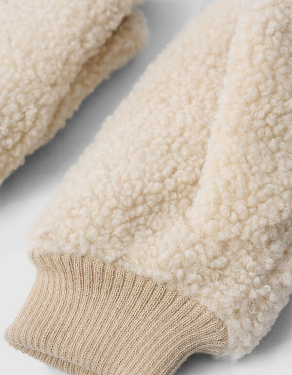 Teddy-F&auml;ustlinge Beige SHOEBY ACCESSOIRES