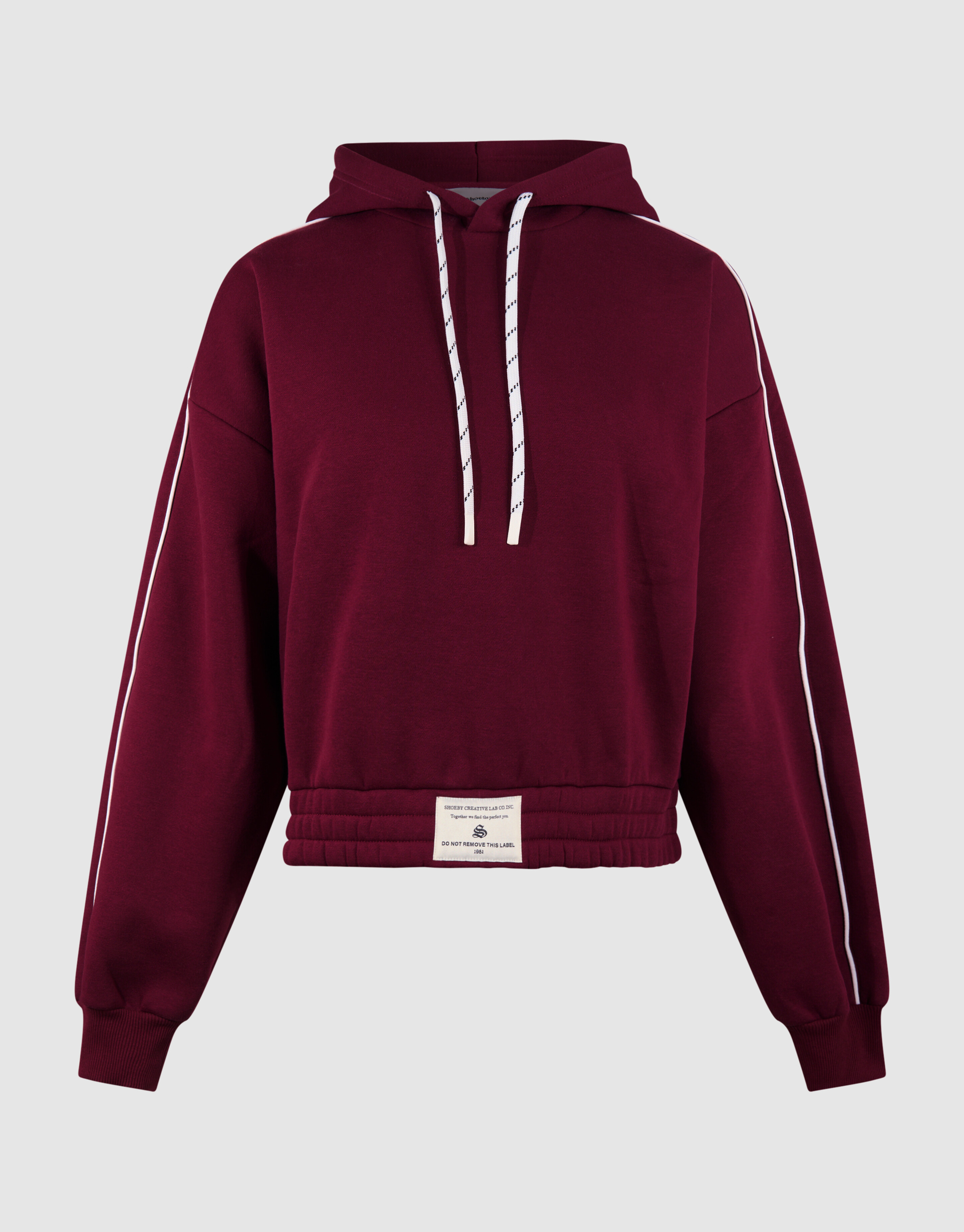 Cropped Sweat Hoodie Dunkelrot SHOEBY WOMEN