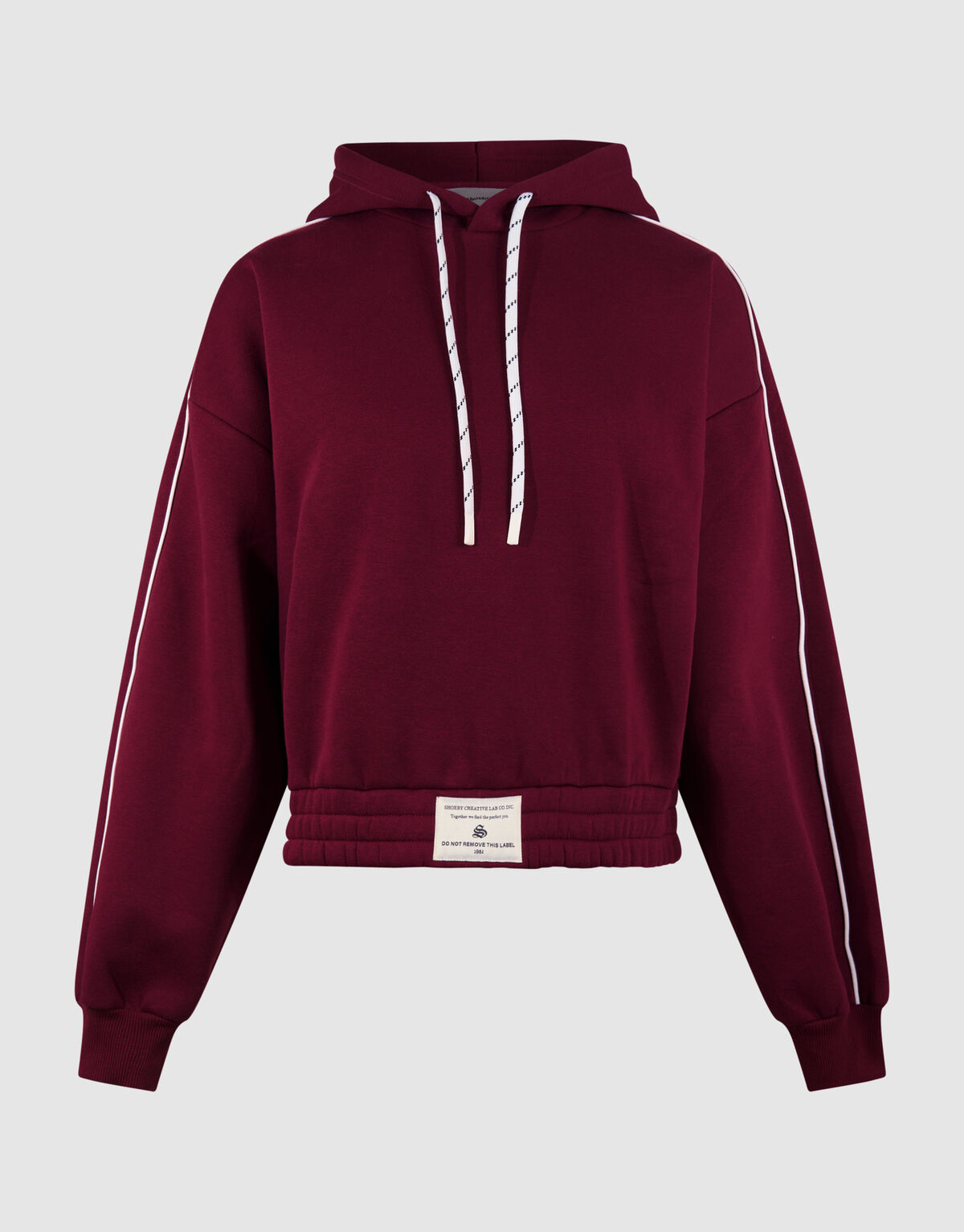 Cropped Sweat Hoodie Dunkelrot SHOEBY WOMEN