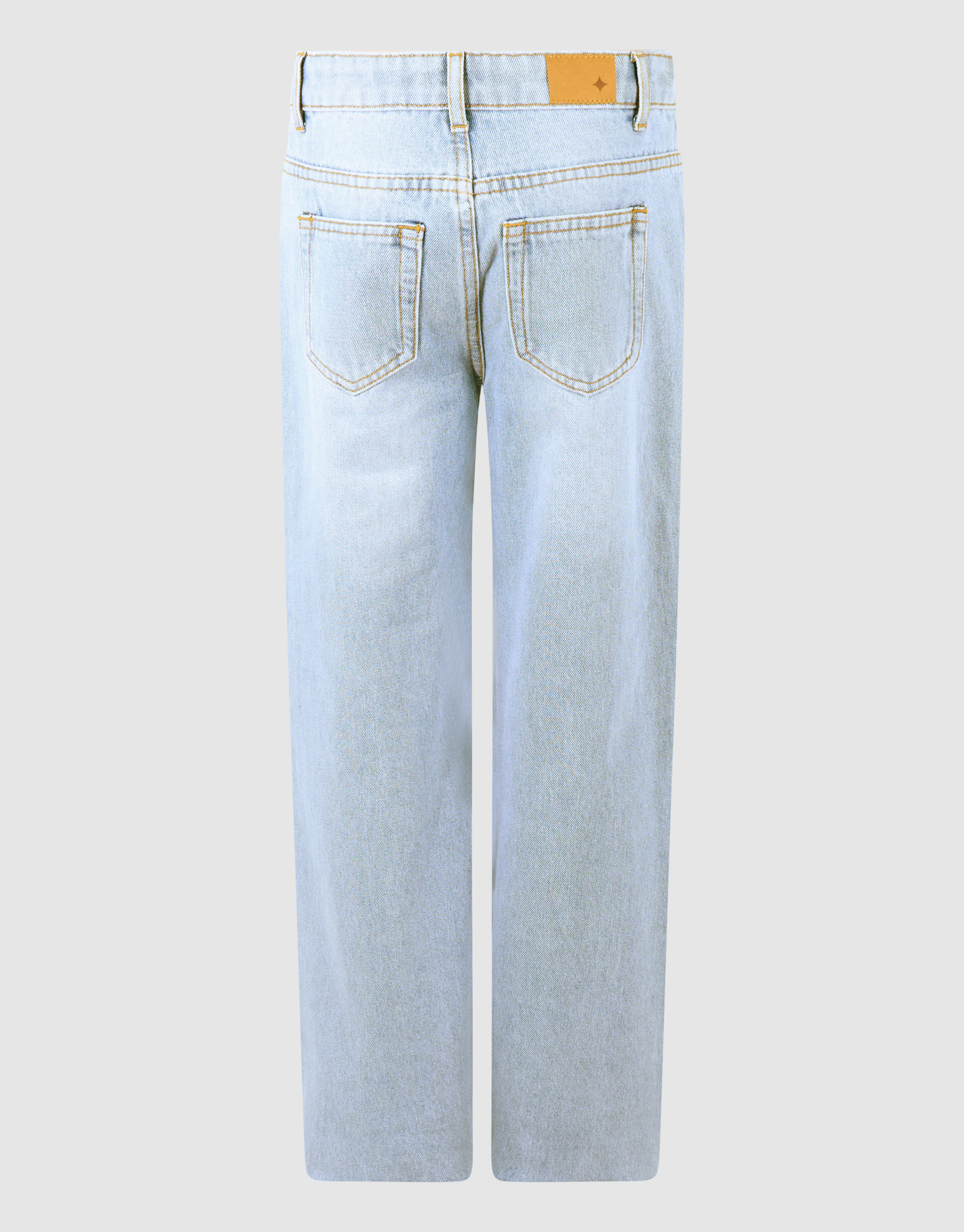 Ultra-weite, gewellte Jeans mit Perlenmuster, gebl SHOEBY GIRLS