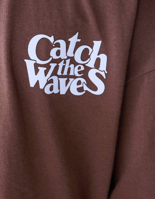 Catch Artwork T-shirt Donkerbruin SHOEBY BOYS
