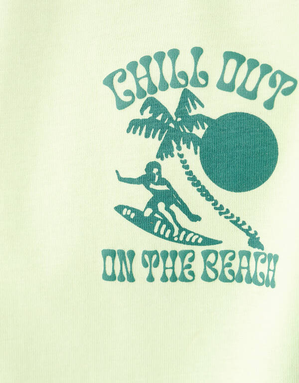 Strand Artwork T-shirt Hellgr&uuml;n SHOEBY BOYS