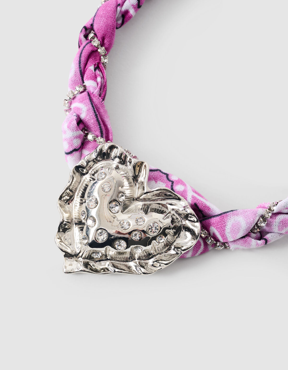 Bandana Puffed Heart Halskette Lila SHOEBY ACCESSOIRES