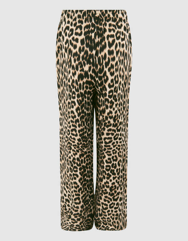 Twist Leopard Hose mit weitem Bein Braun SHOEBY GIRLS
