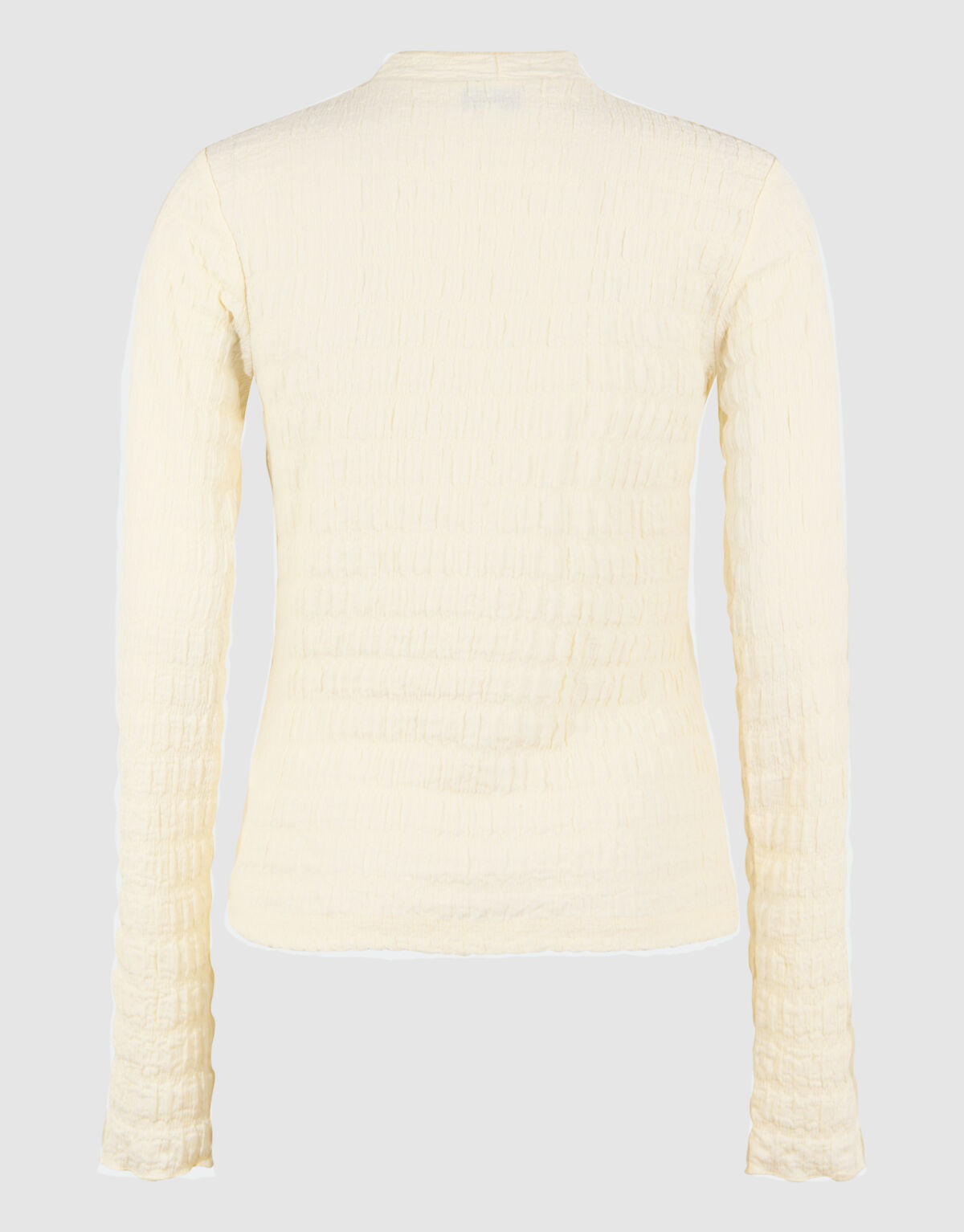 Struktur Langarmshirt Top Gebrochen Wei&szlig; SHOEBY WOMEN