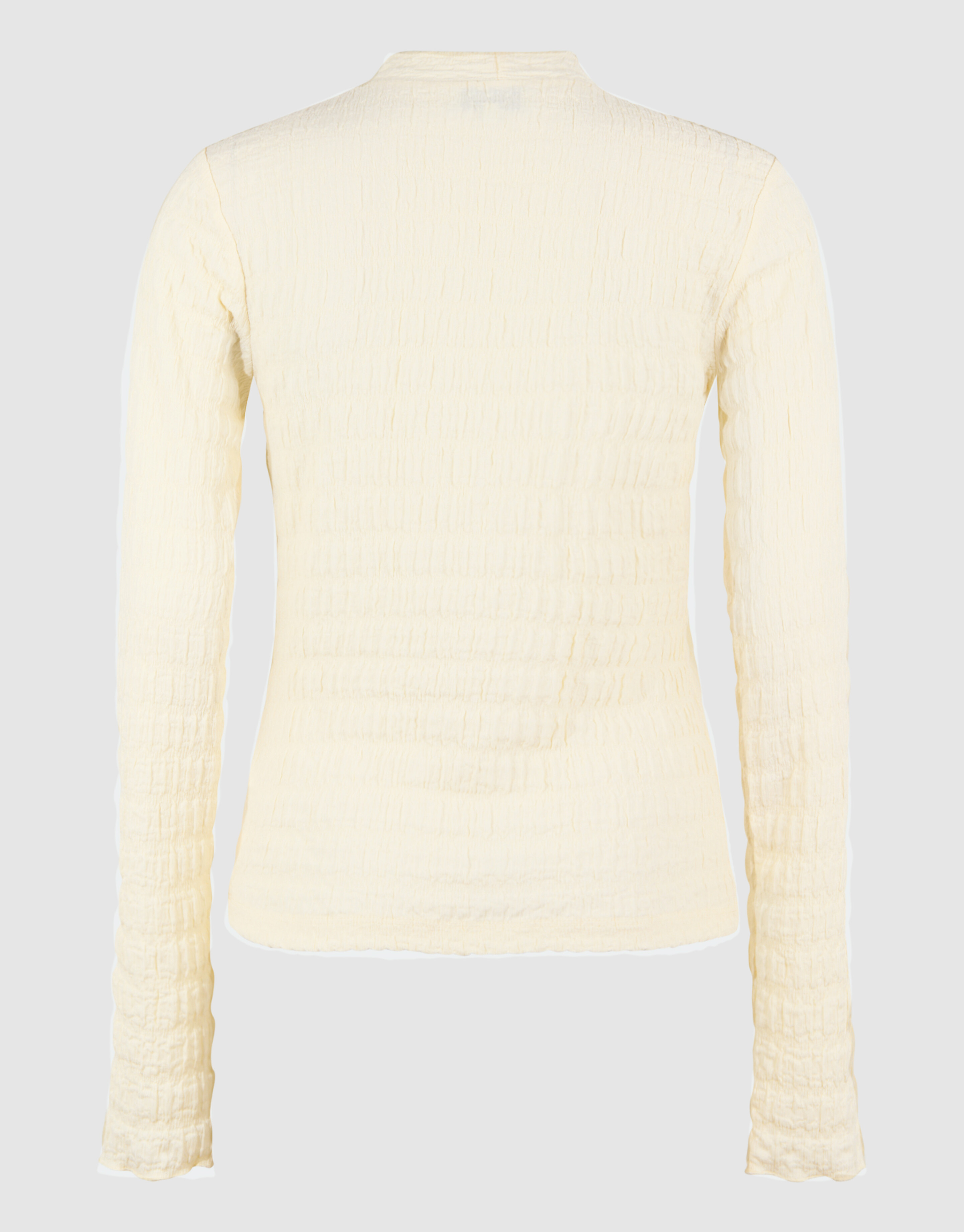 Struktur Langarmshirt Top Gebrochen Wei&szlig; SHOEBY WOMEN