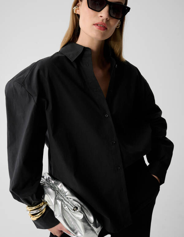 Gro&szlig;e Schulterbluse Schwarz von Lonneke SHOEBY WOMEN