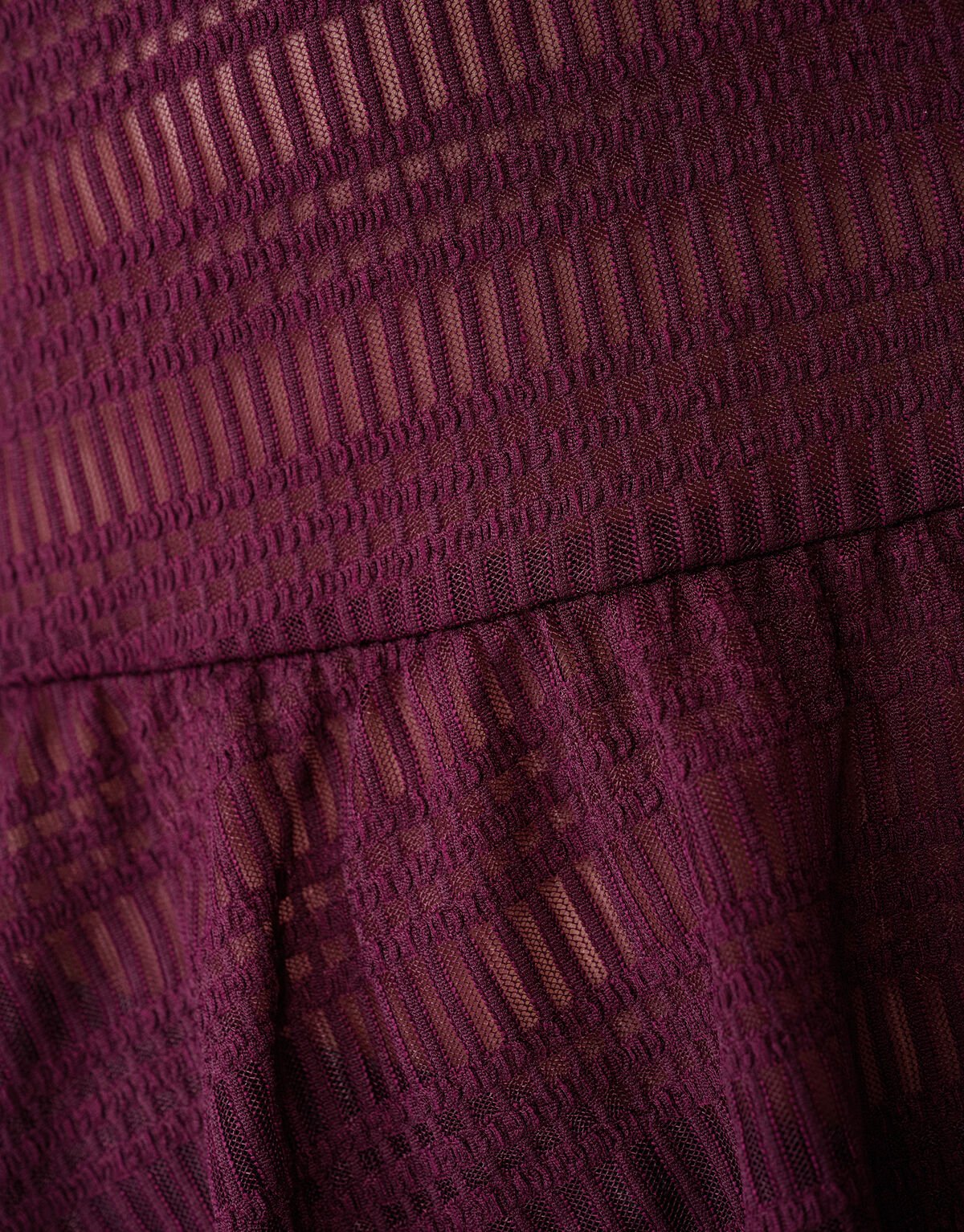 Bluse mit Mesh-Struktur, dunkelrot SHOEBY WOMEN